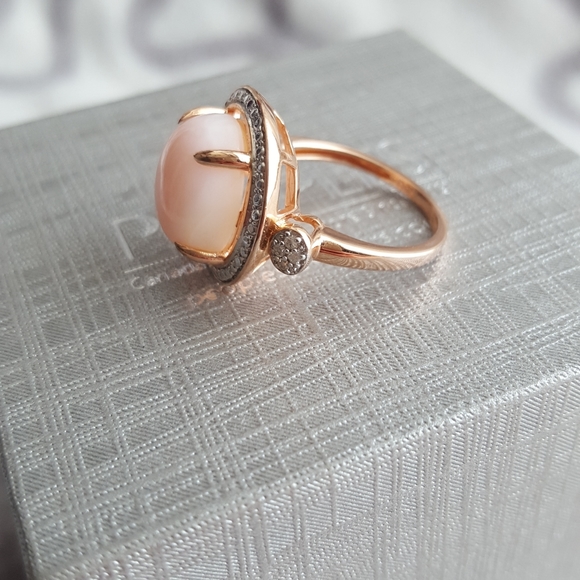 Rose gold over sterling silver ring - Picture 7 of 11